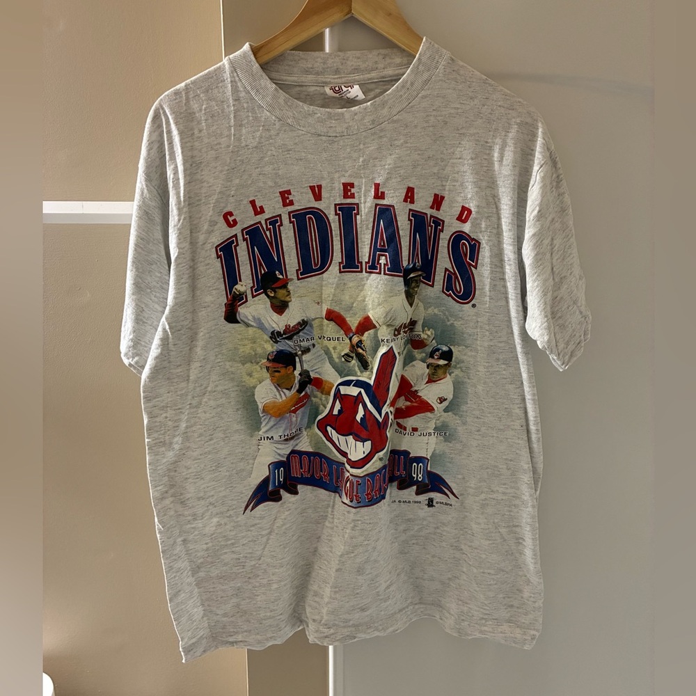 Vintage Cleveland Indians Shirt 1998 Guardians Chief Wahoo USA Size Large